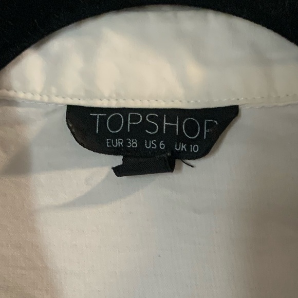 White Oversized Topshop Button Down Size 6 - Picture 4 of 4